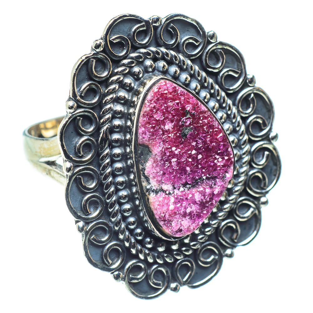 Cobalto Calcite Druzy Rings handcrafted by Anasilvercos - RING58874