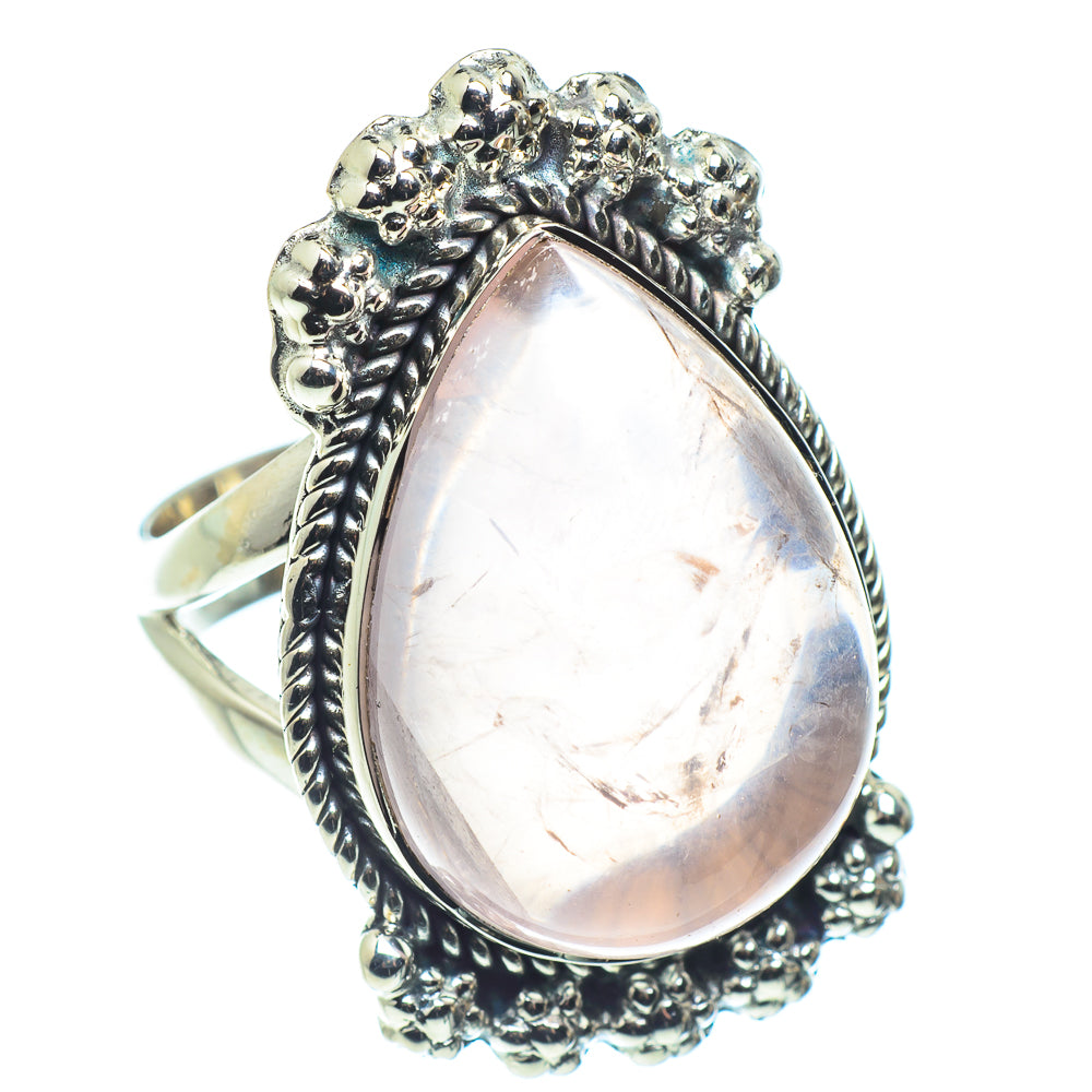 Rose Quartz Rings handcrafted by Anasilvercos - RING58876