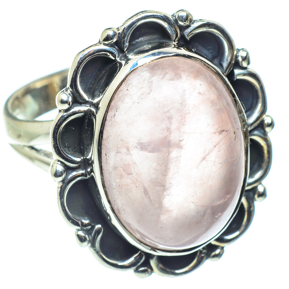 Rose Quartz Rings handcrafted by Anasilvercos - RING58883