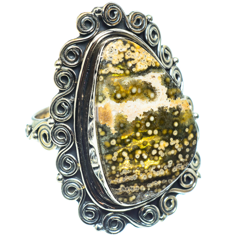 Ocean Jasper Rings handcrafted by Anasilvercos - RING58886