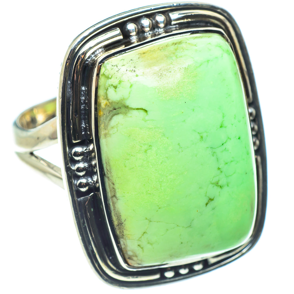 Lemon Chrysoprase Rings handcrafted by Anasilvercos - RING58887