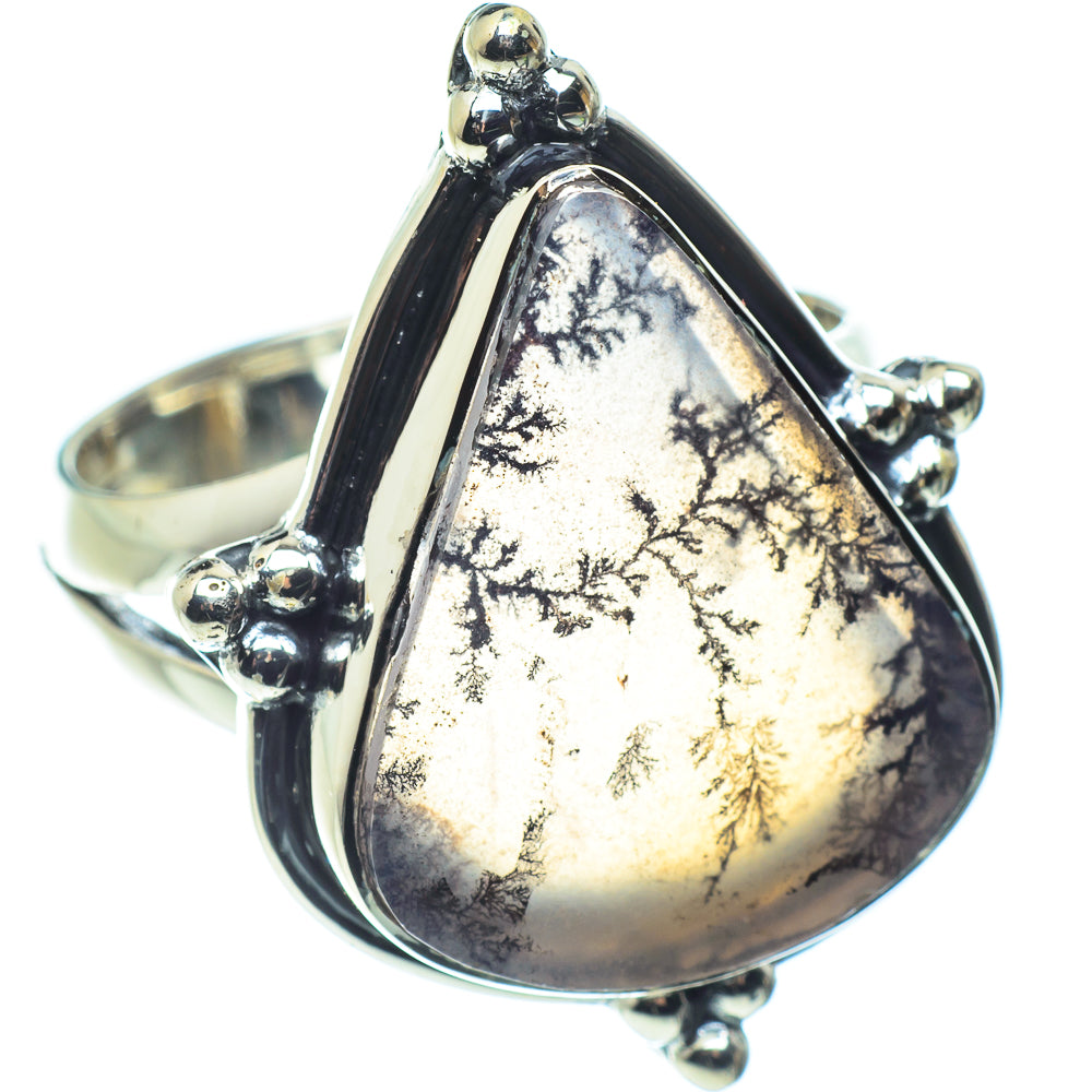 Scenic Dendritic Agate Rings handcrafted by Anasilvercos - RING58899