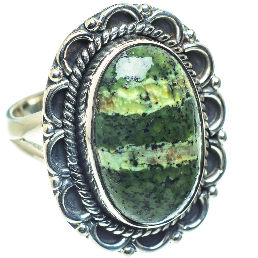 Lizard Jasper Rings handcrafted by Anasilvercos - RING58909