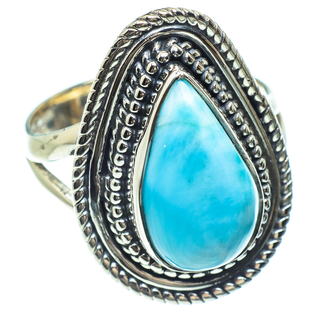 Larimar Rings handcrafted by Anasilvercos - RING58918