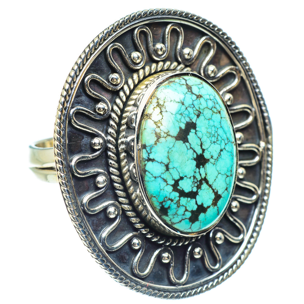 Tibetan Turquoise Rings handcrafted by Anasilvercos - RING58928