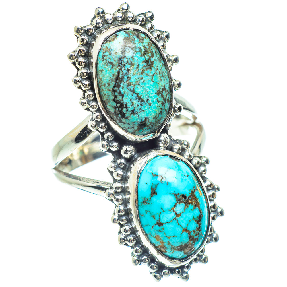 Tibetan Turquoise Rings handcrafted by Anasilvercos - RING58956