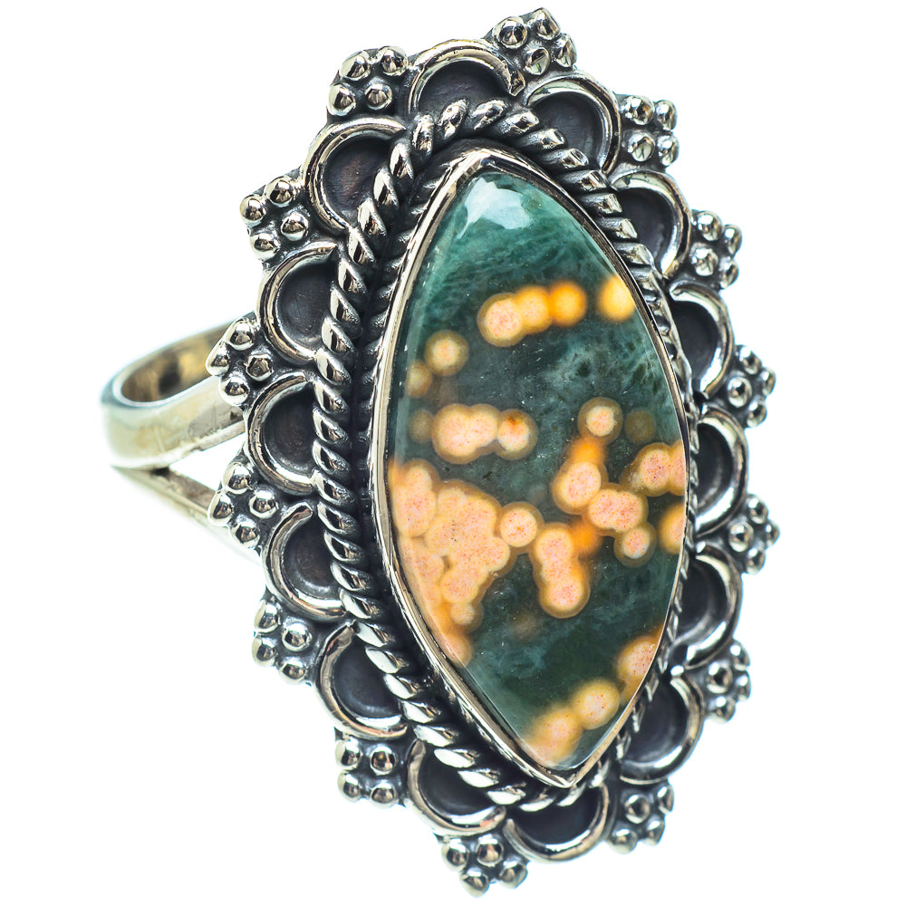 Ocean Jasper Rings handcrafted by Anasilvercos - RING58966