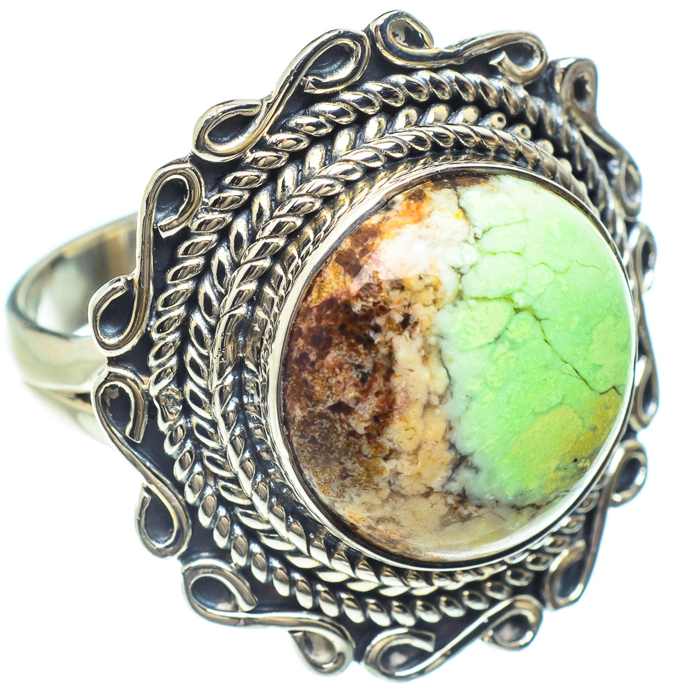 Lemon Chrysoprase Rings handcrafted by Anasilvercos - RING58975