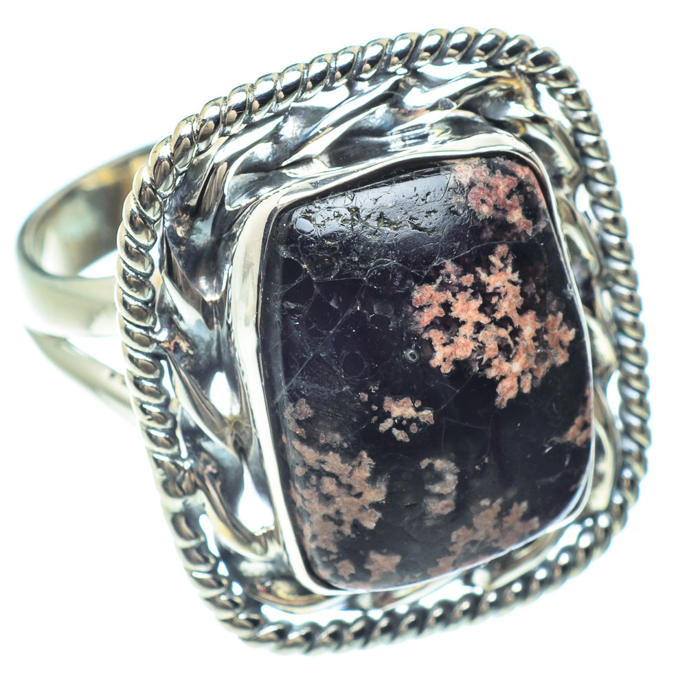 Snowflake Obsidian Rings handcrafted by Anasilvercos - RING58976