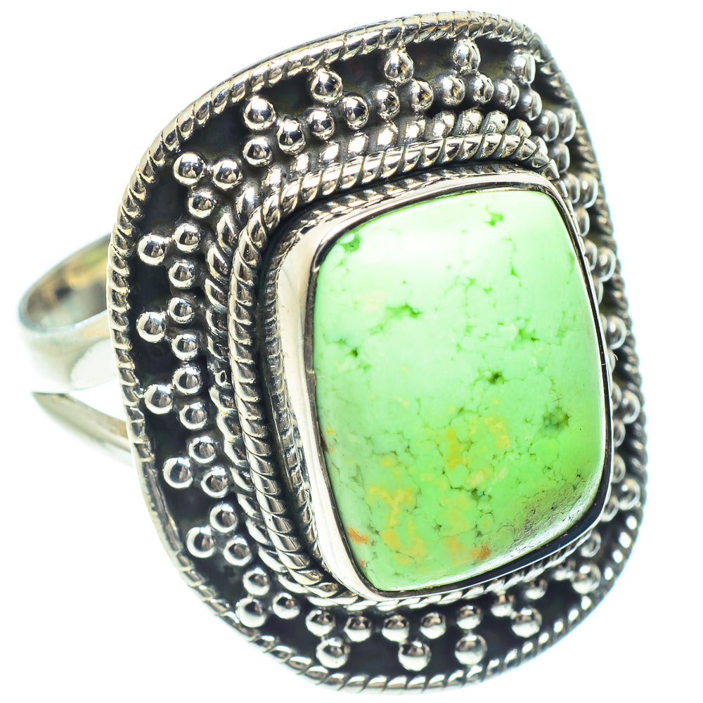 Lemon Chrysoprase Rings handcrafted by Anasilvercos - RING58995