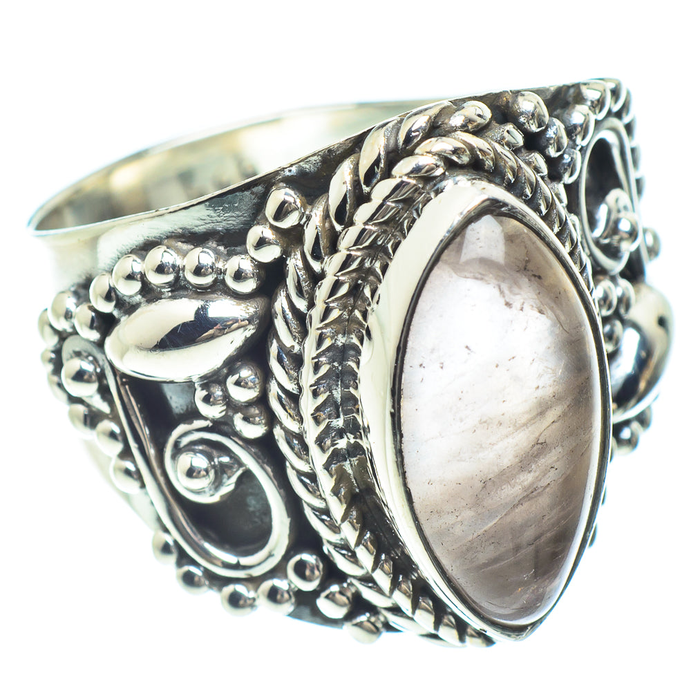 Rose Quartz Rings handcrafted by Anasilvercos - RING59005