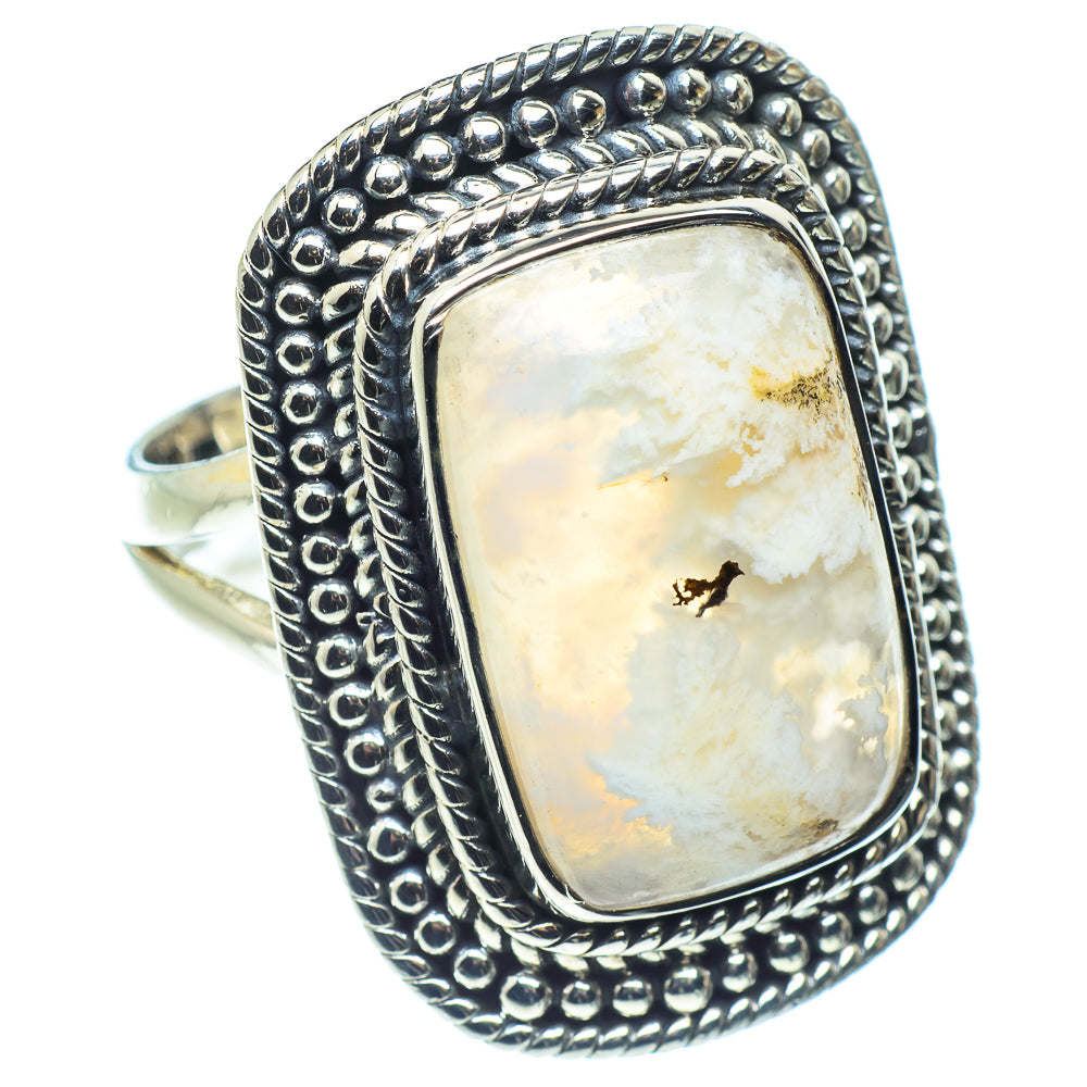 Plume Agate Rings handcrafted by Anasilvercos - RING59023