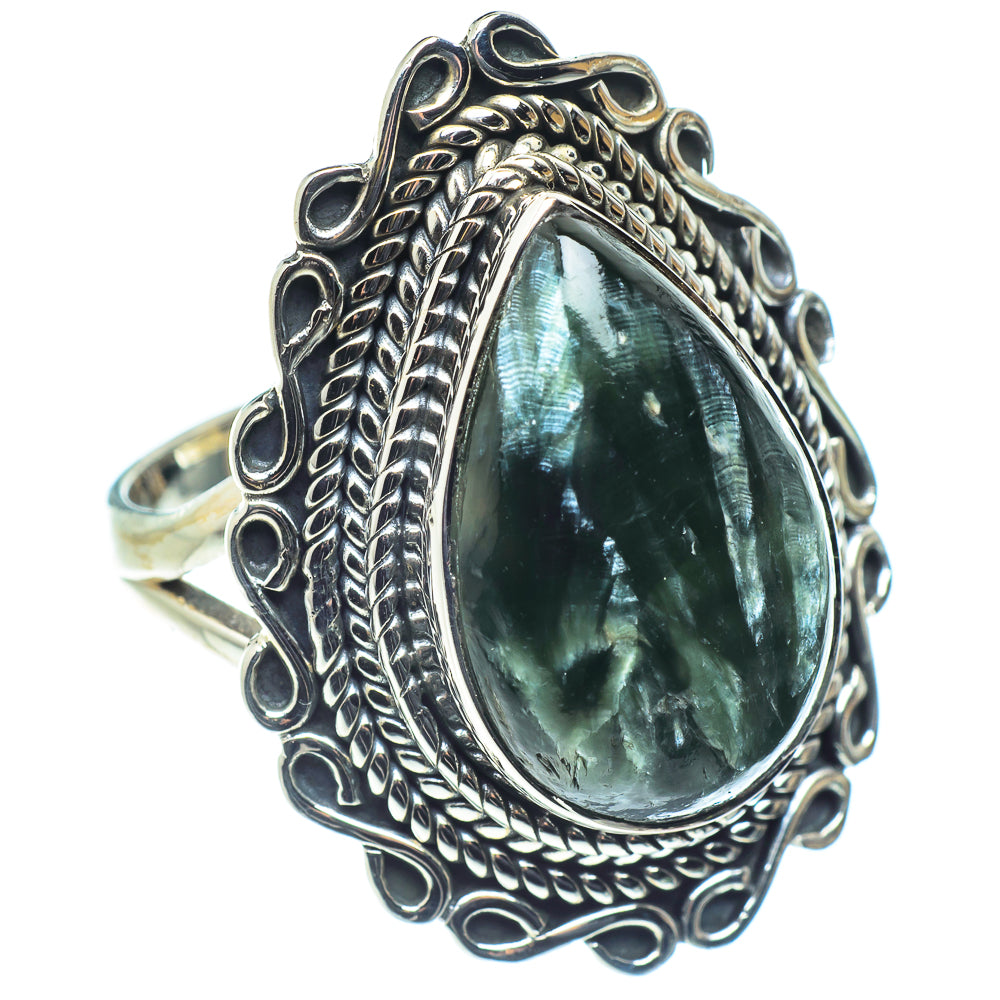 Seraphinite Rings handcrafted by Anasilvercos - RING59027