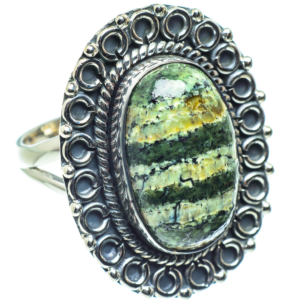 Lizard Jasper Rings handcrafted by Anasilvercos - RING59086