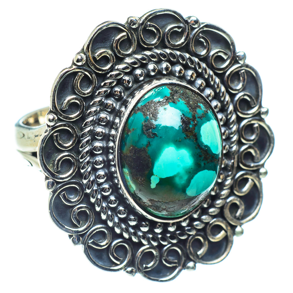 Tibetan Turquoise Rings handcrafted by Anasilvercos - RING59111