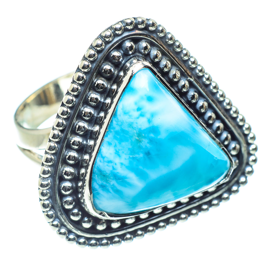 Larimar Rings handcrafted by Anasilvercos - RING59112