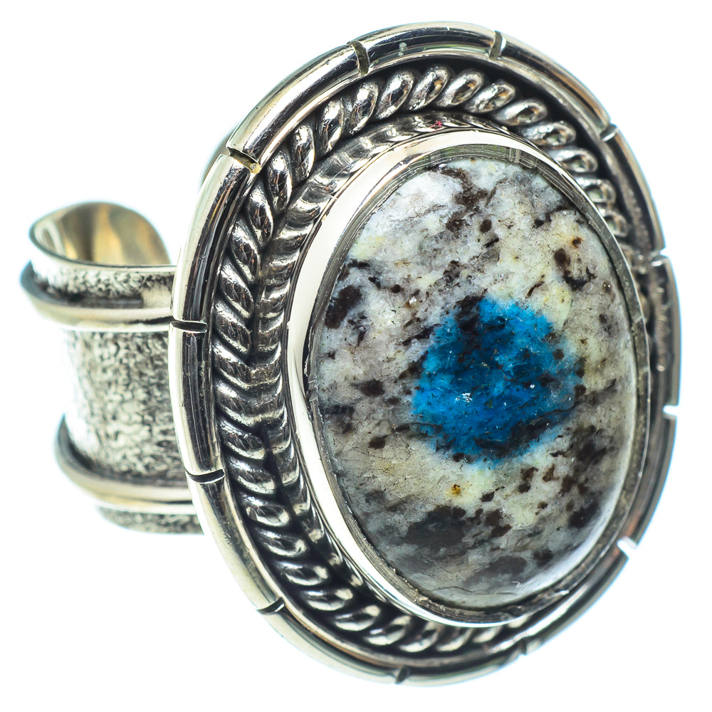K2 Blue Azurite Rings handcrafted by Anasilvercos - RING59148