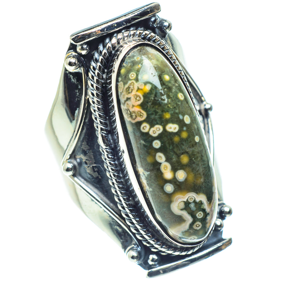 Ocean Jasper Rings handcrafted by Anasilvercos - RING59156