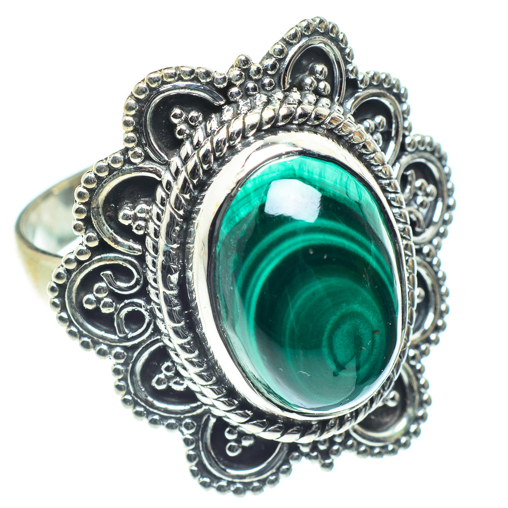 Malachite Rings handcrafted by Anasilvercos - RING59162