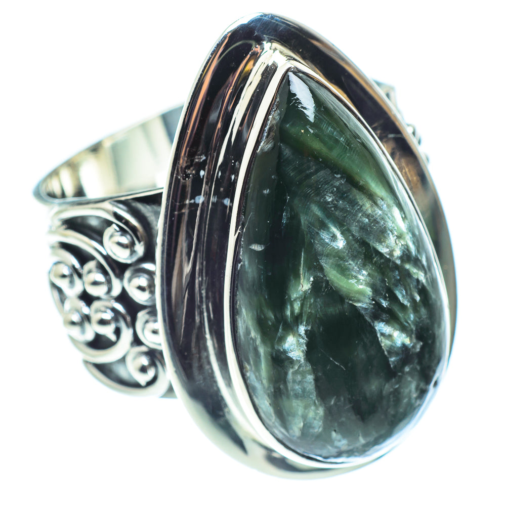 Seraphinite Rings handcrafted by Anasilvercos - RING59168