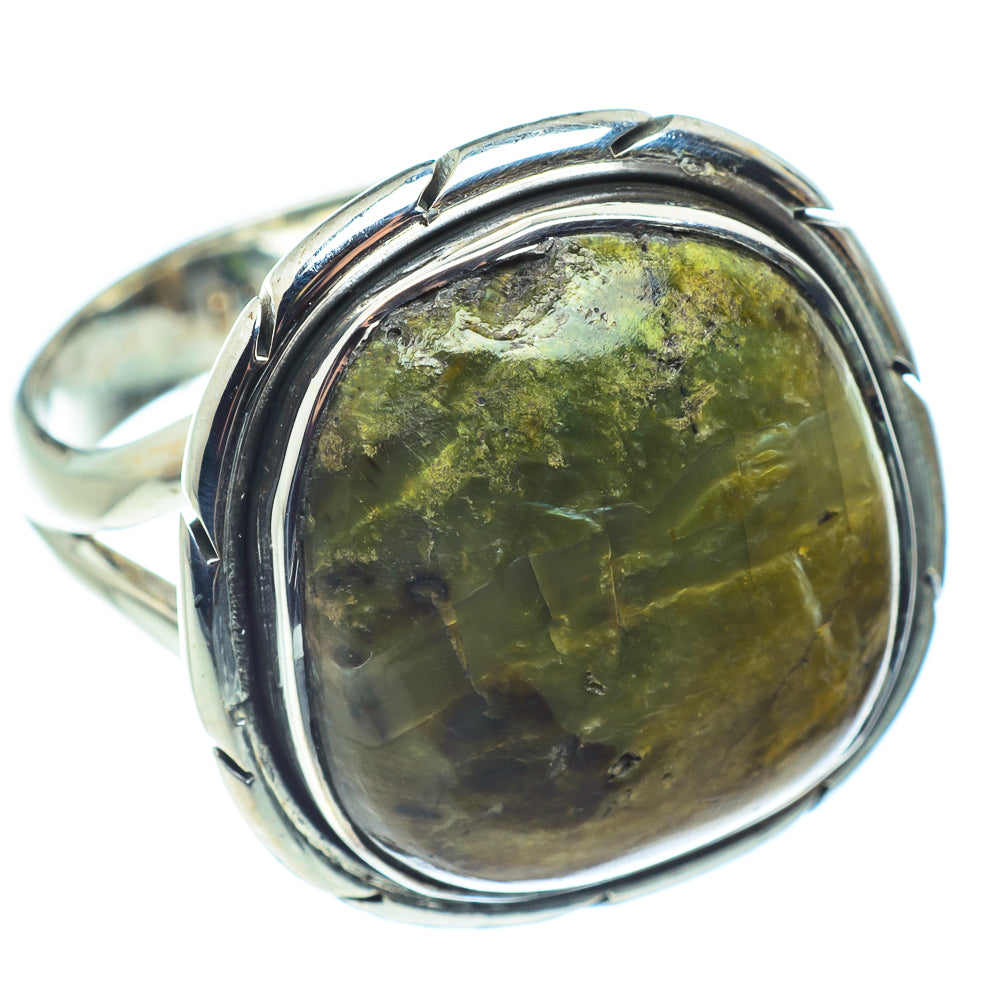 African Green Opal Rings handcrafted by Anasilvercos - RING59176