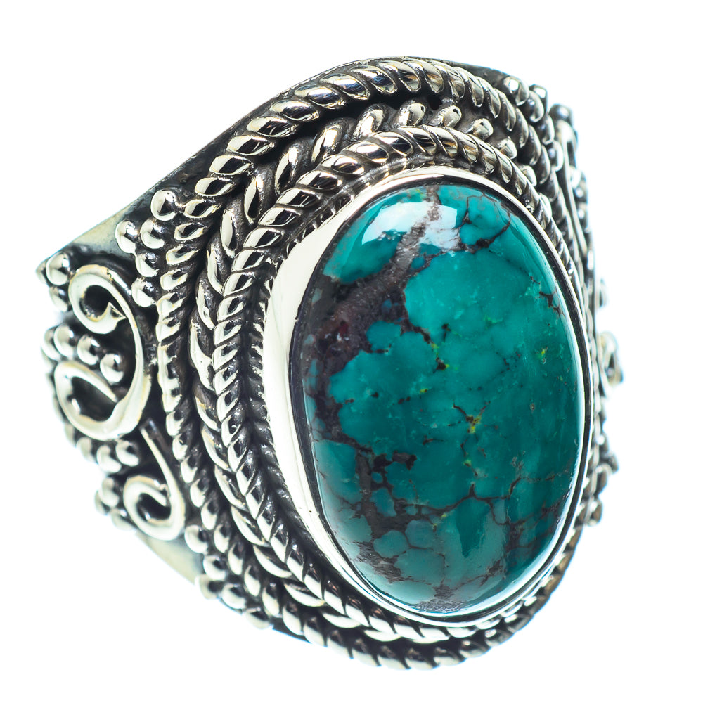 Tibetan Turquoise Rings handcrafted by Anasilvercos - RING59185