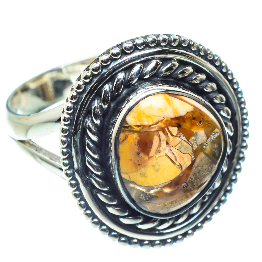 Brecciated Mookaite Rings handcrafted by Anasilvercos - RING59202 - Photo 2