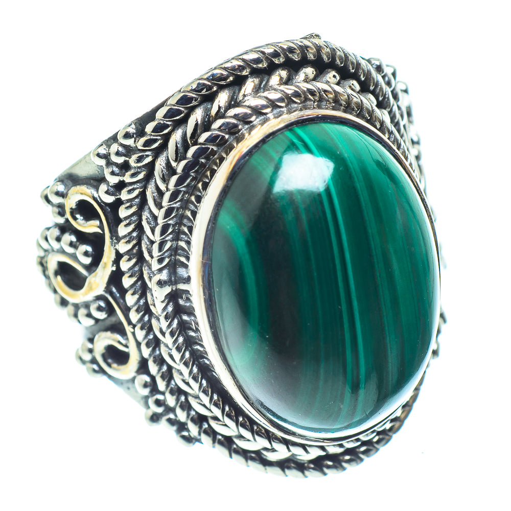 Malachite Rings handcrafted by Anasilvercos - RING59211