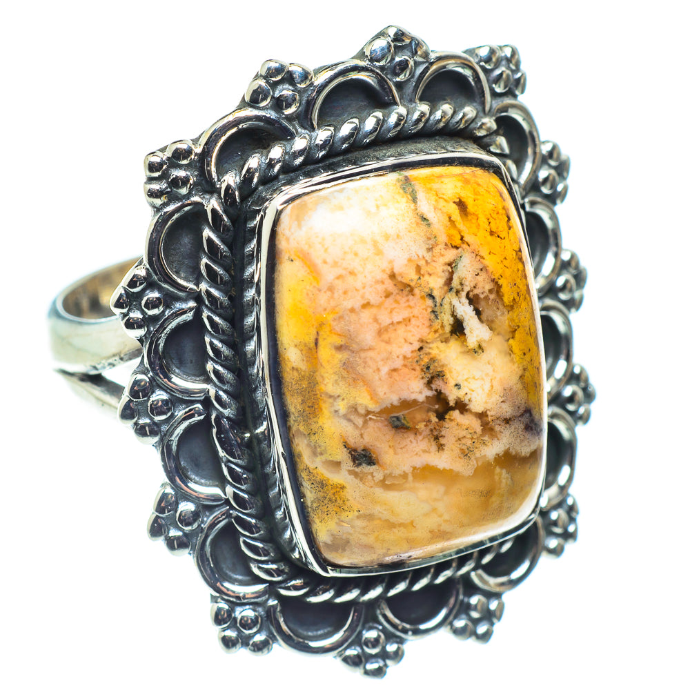 Plume Agate Rings handcrafted by Anasilvercos - RING59214