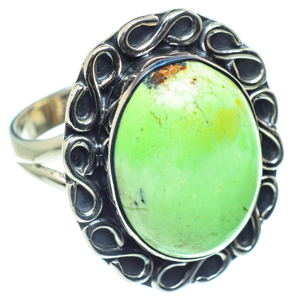 Lemon Chrysoprase Rings handcrafted by Anasilvercos - RING59231