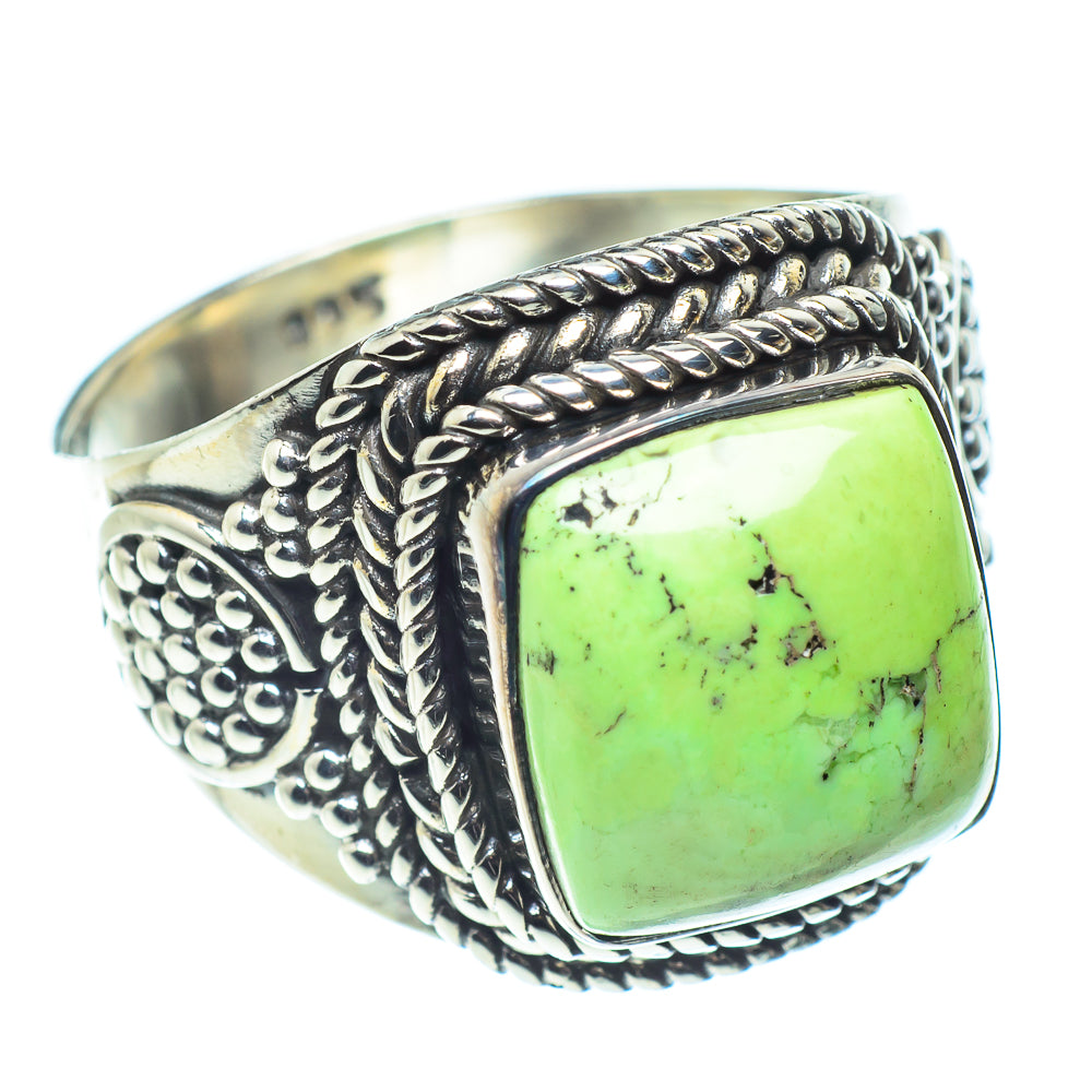 Lemon Chrysoprase Rings handcrafted by Anasilvercos - RING59233