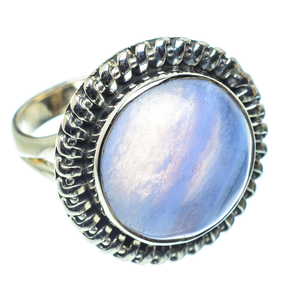 Blue Lace Agate Rings handcrafted by Anasilvercos - RING59238