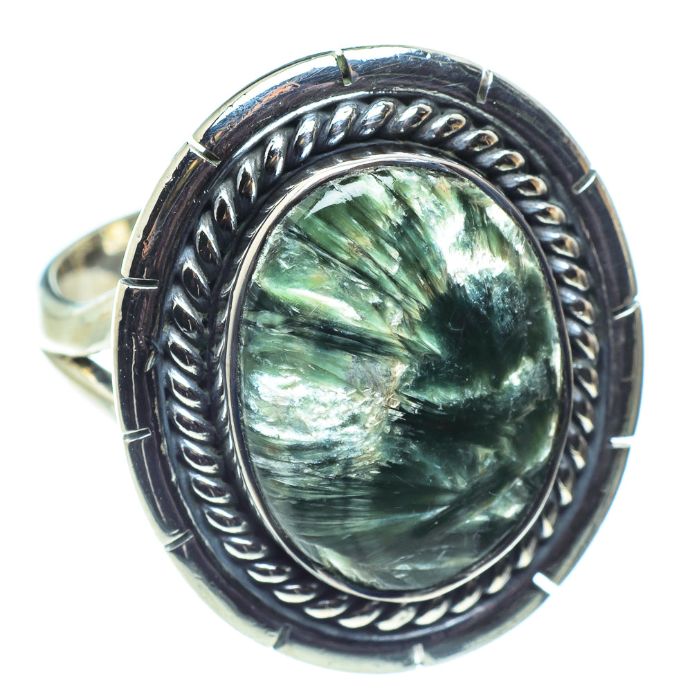 Seraphinite Rings handcrafted by Anasilvercos - RING59239