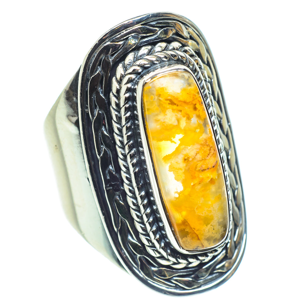 Plume Agate Rings handcrafted by Anasilvercos - RING59254