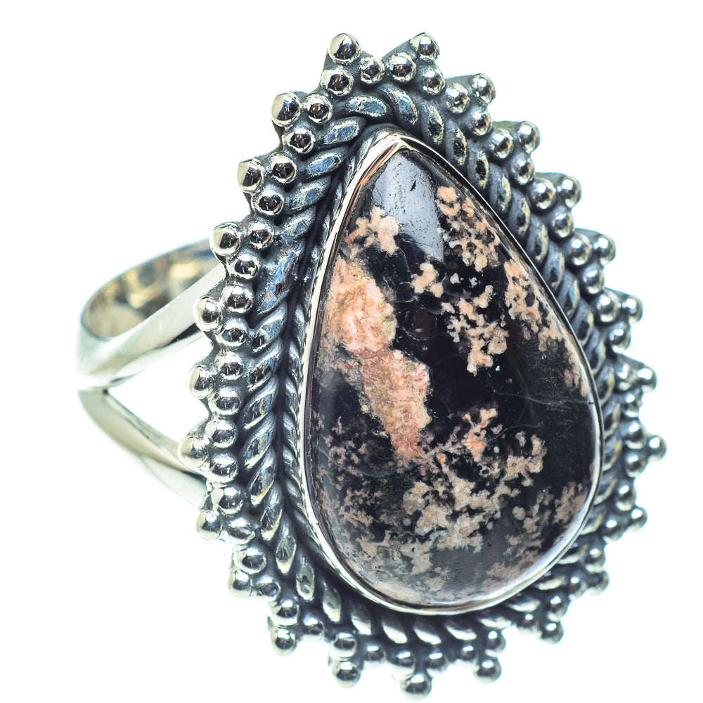 Snowflake Obsidian Rings handcrafted by Anasilvercos - RING59257