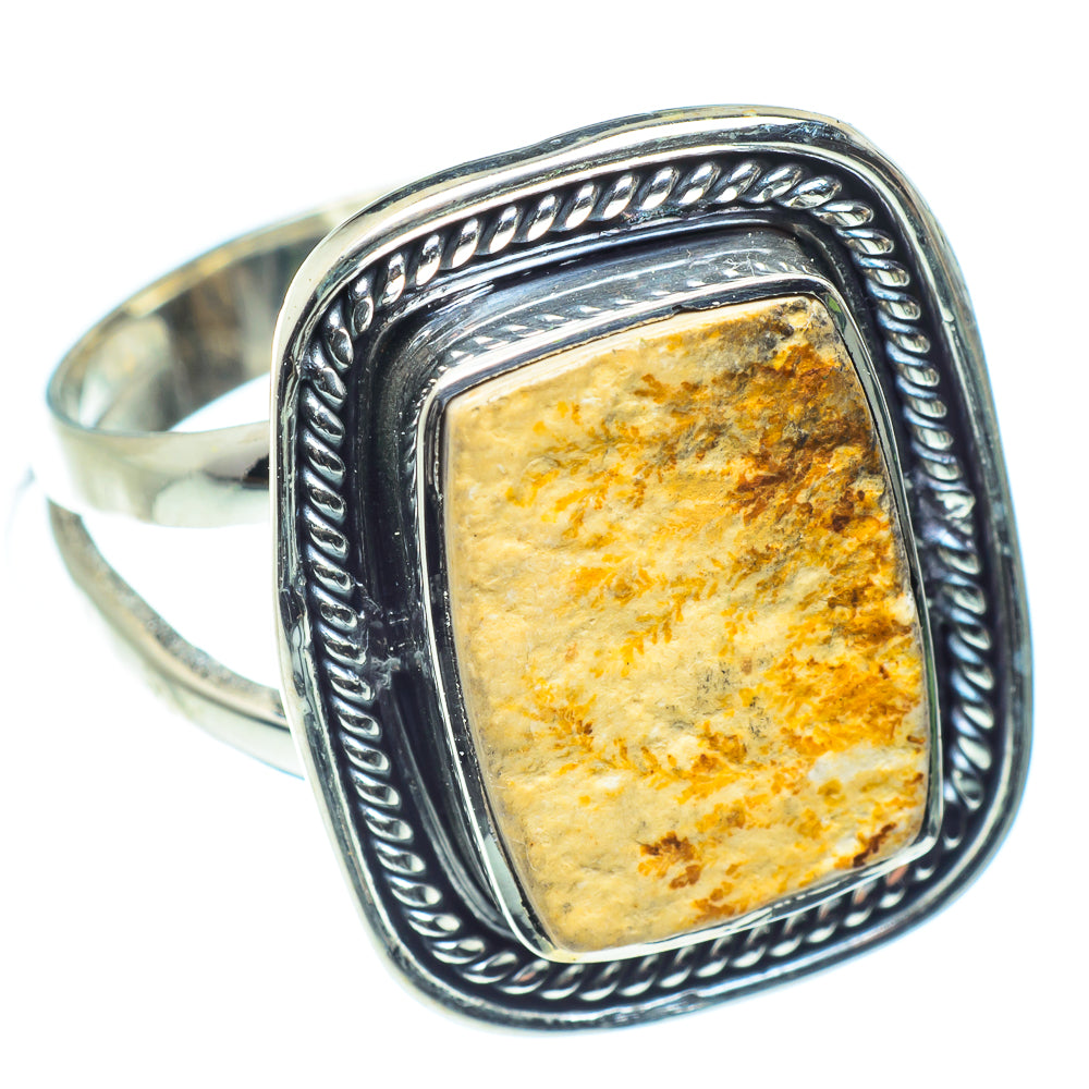Germany Psilomelane Dendrite Rings handcrafted by Anasilvercos - RING59267