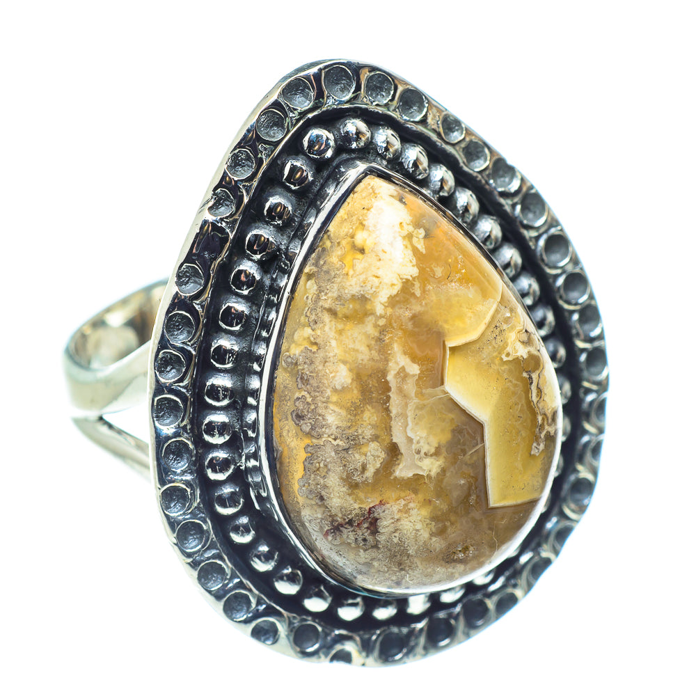 Laguna Lace Agate Rings handcrafted by Anasilvercos - RING59271