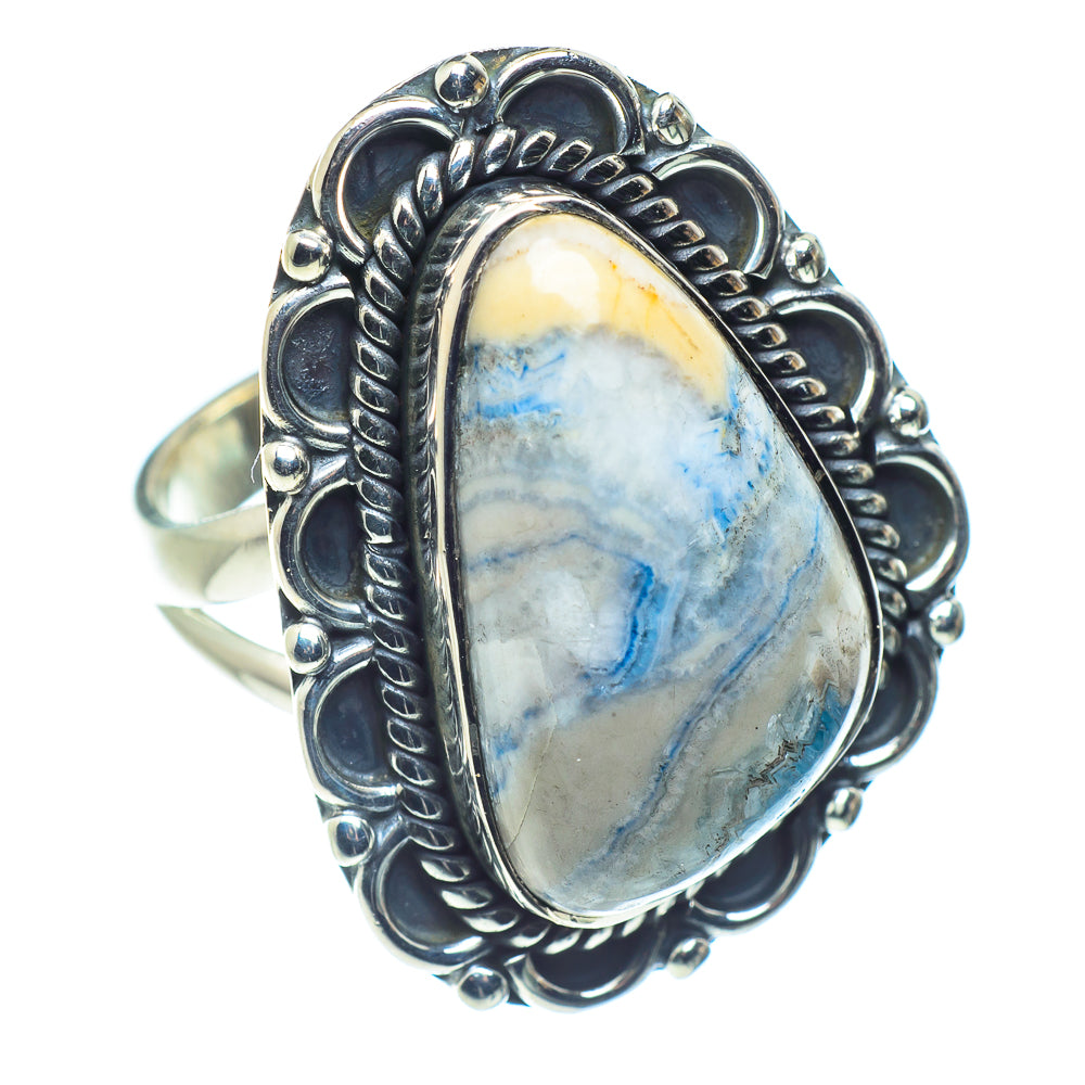 Blue Scheelite Rings handcrafted by Anasilvercos - RING59272
