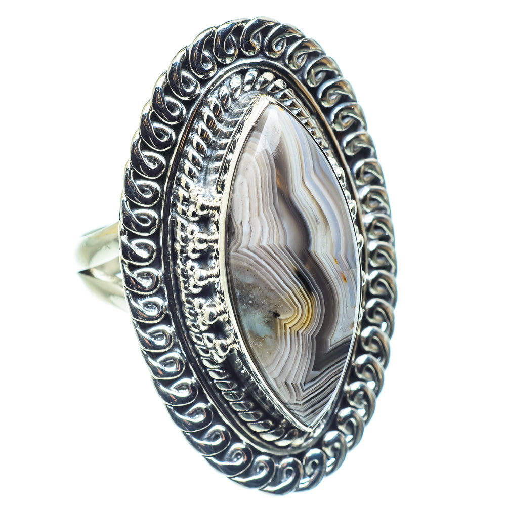 Laguna Lace Agate Rings handcrafted by Anasilvercos - RING59283