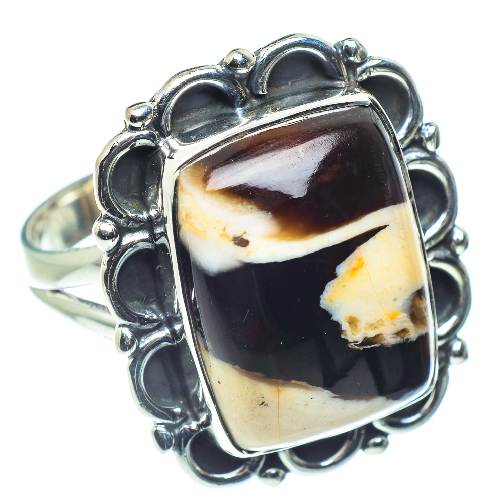 Peanut Wood Jasper Rings handcrafted by Anasilvercos - RING59288