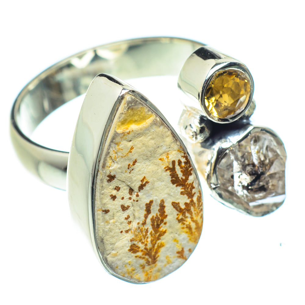 Germany Psilomelane Dendrite Rings handcrafted by Anasilvercos - RING59313