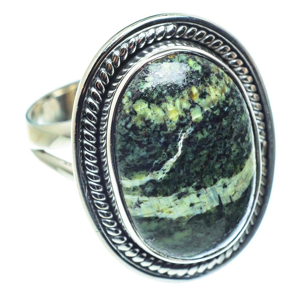 Lizard Jasper Rings handcrafted by Anasilvercos - RING59320