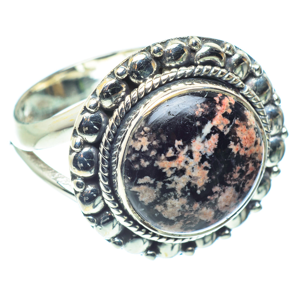 Snowflake Obsidian Rings handcrafted by Anasilvercos - RING59368