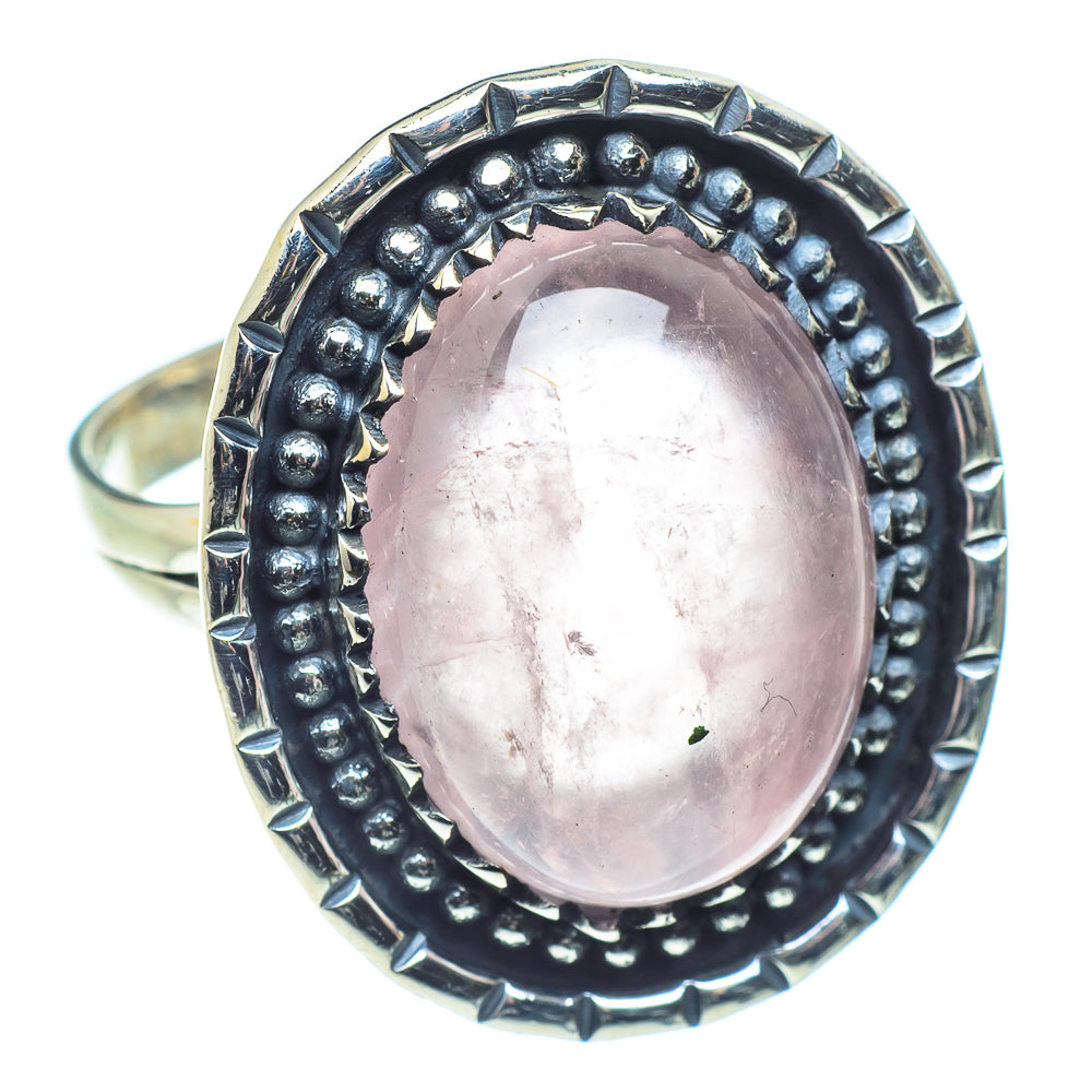 Rose Quartz Rings handcrafted by Anasilvercos - RING59381
