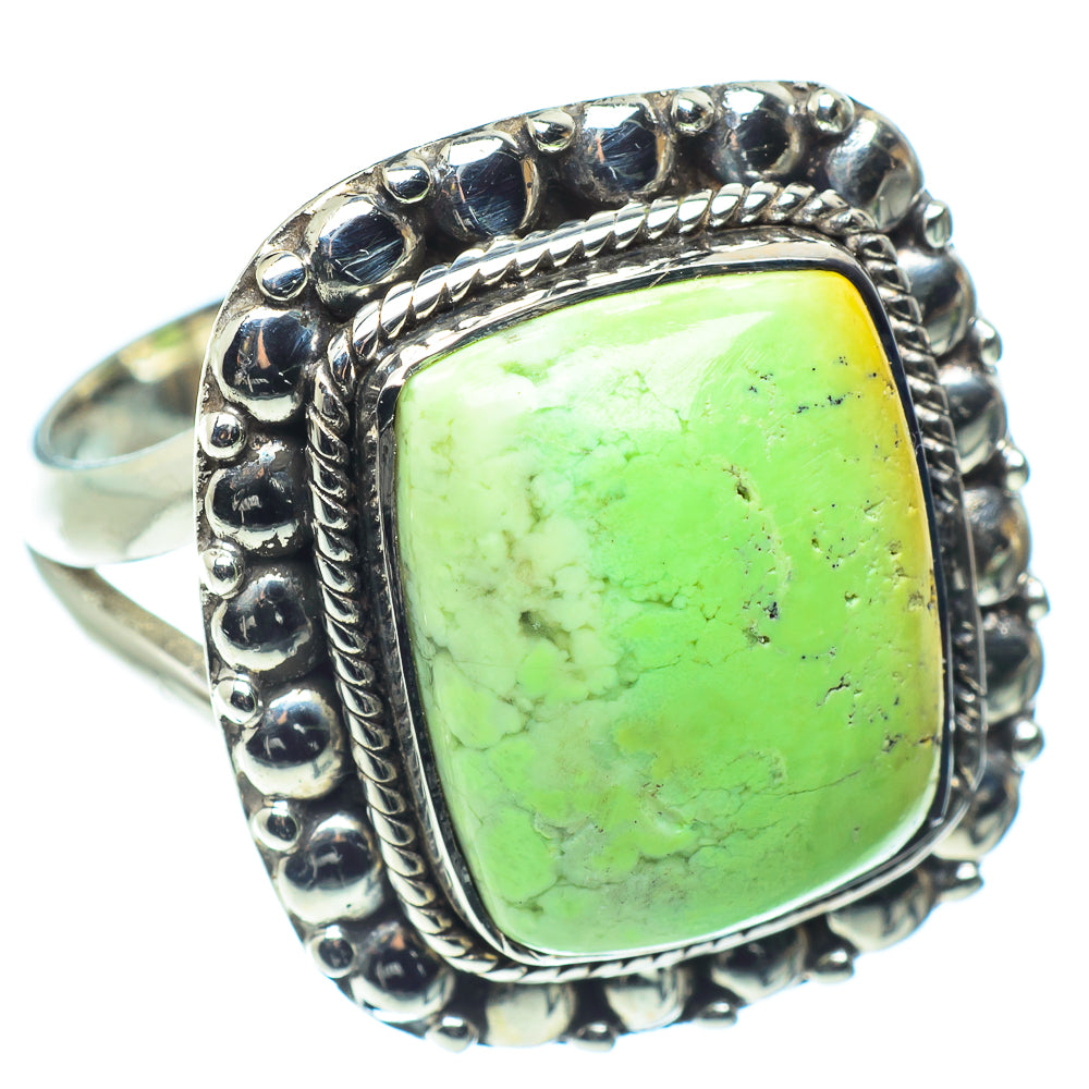 Lemon Chrysoprase Rings handcrafted by Anasilvercos - RING59382