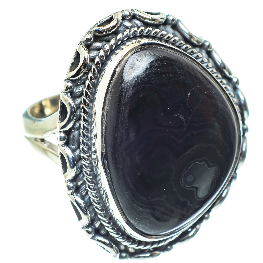 Psilomelane Dendrite Rings handcrafted by Anasilvercos - RING59392