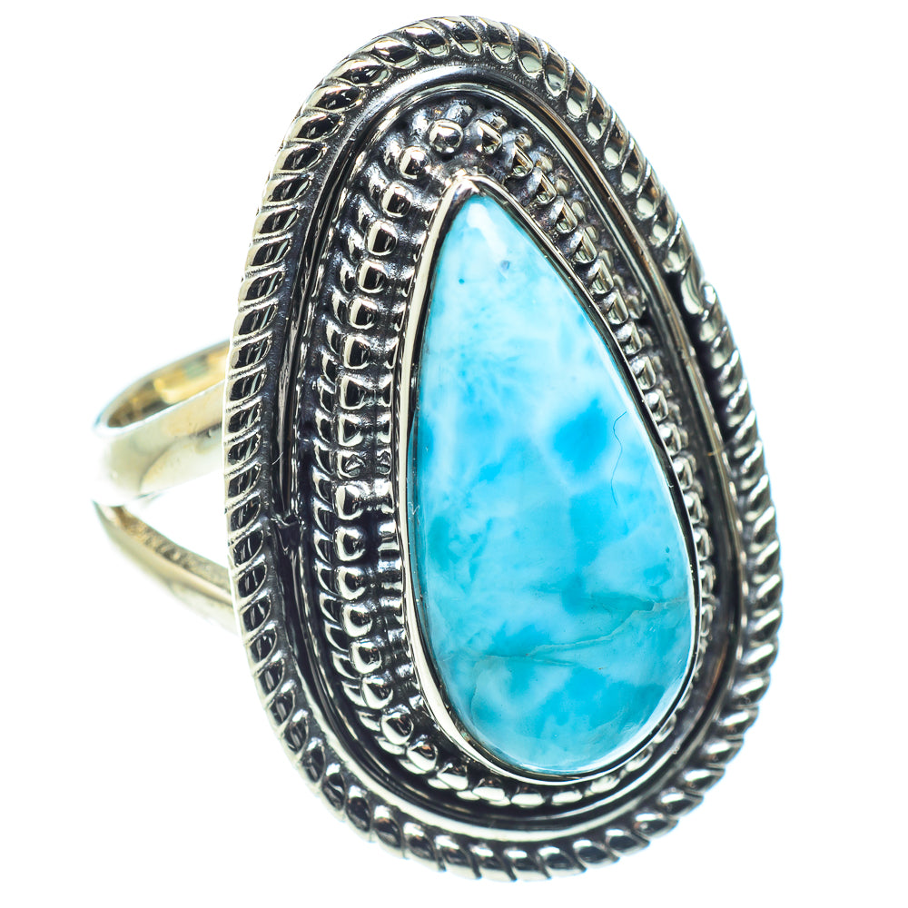 Larimar Rings handcrafted by Anasilvercos - RING59397