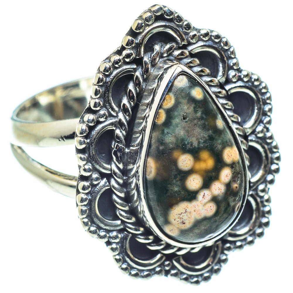 Ocean Jasper Rings handcrafted by Anasilvercos - RING59400