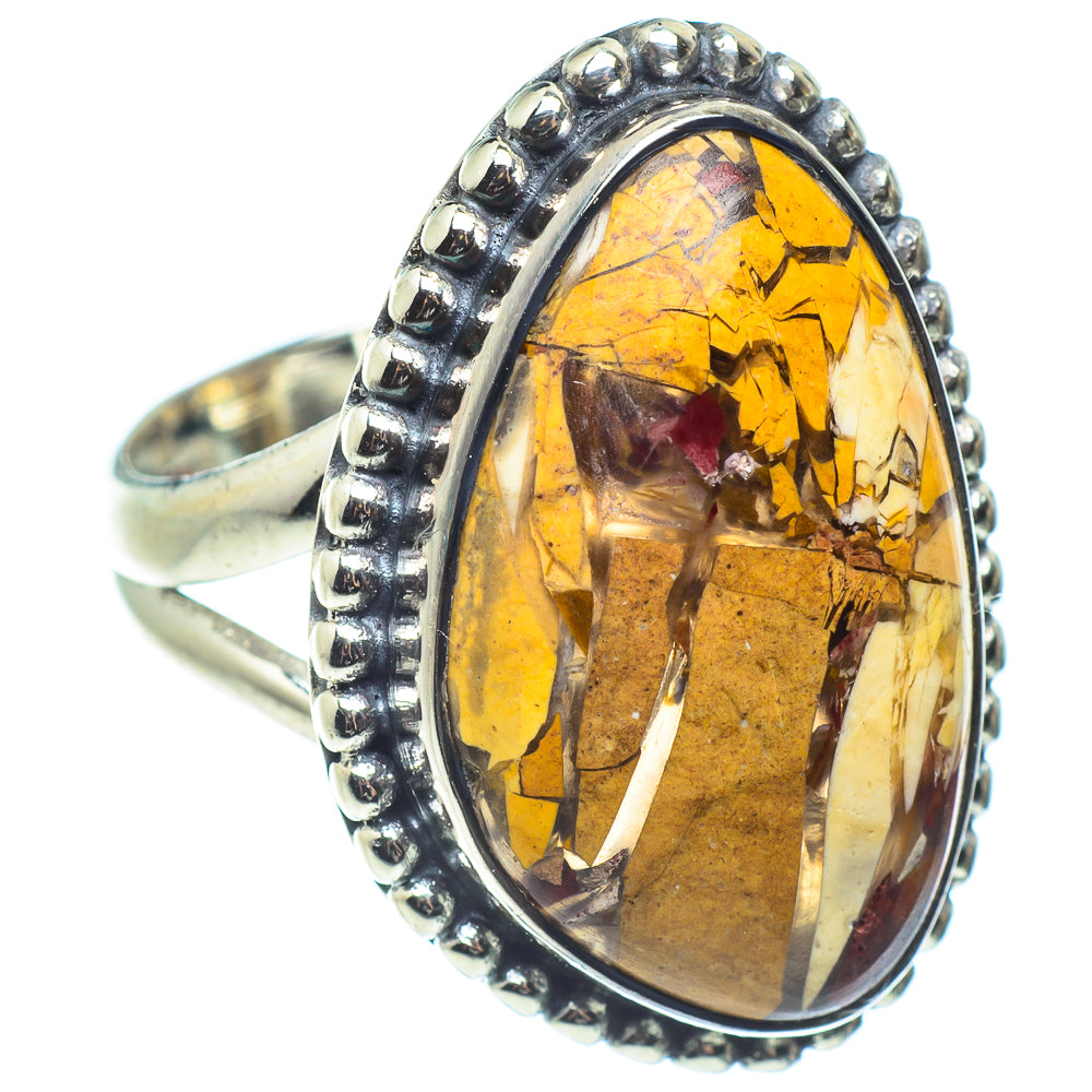 Brecciated Mookaite Rings handcrafted by Anasilvercos - RING59406