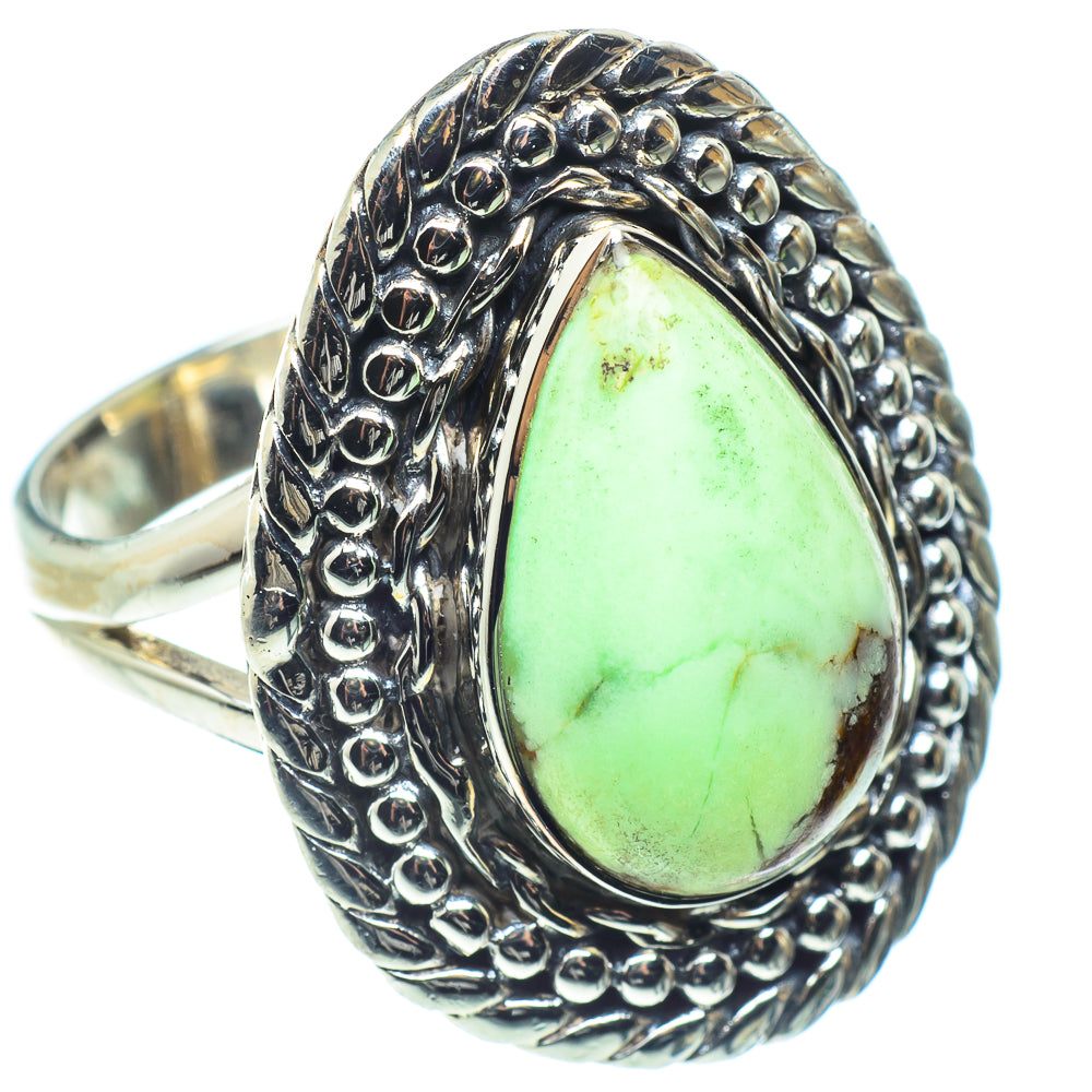 Lemon Chrysoprase Rings handcrafted by Anasilvercos - RING59413